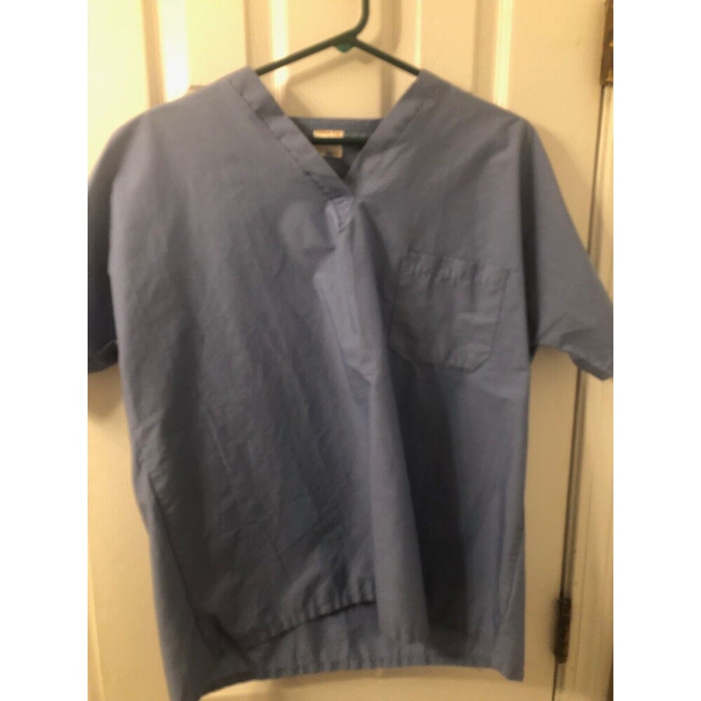 Fashion Seal Blue Scrub Top Womens Size Medium